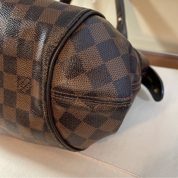Louis Vuitton Sistina Pm Damier Ebene Shoulder Bag & Matching Sistina Wallet - Picture 10 of 14